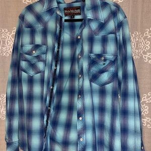 Rock and roll denim Pearl snap